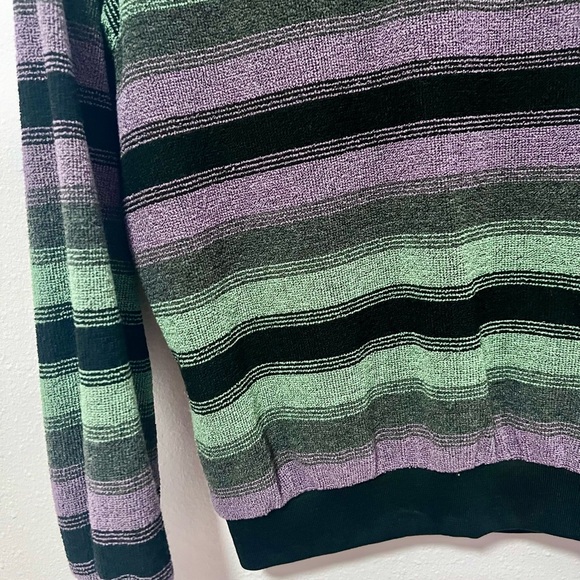 VINTAGE Alfred Dunner Green and Purple Crewneck Sweater MEDIUM - Picture 3 of 7